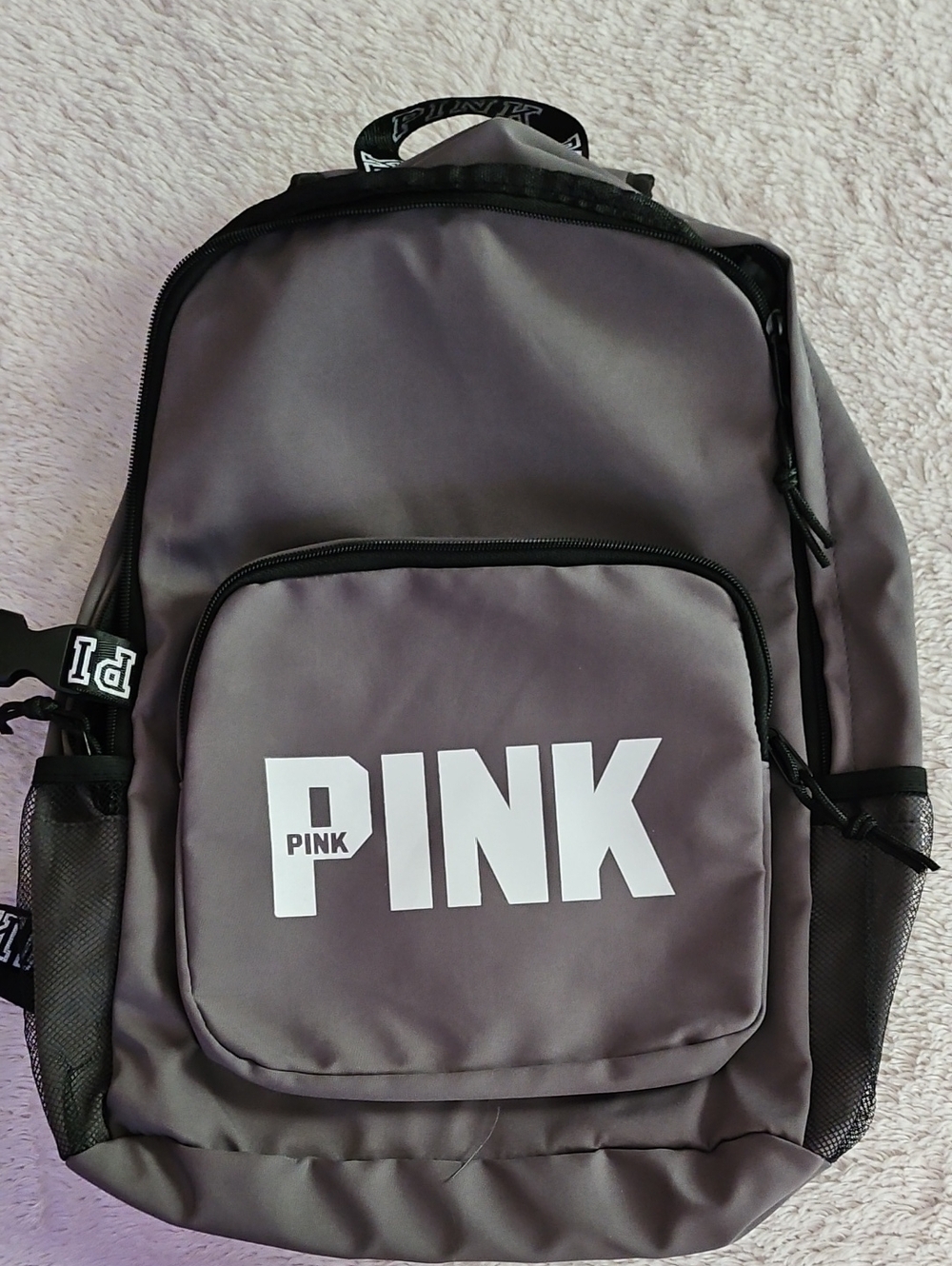 PINK Victoria's Secret Gray Men's Logo Backpack
